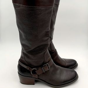Vince Camuto Brown Leather Calf Boots